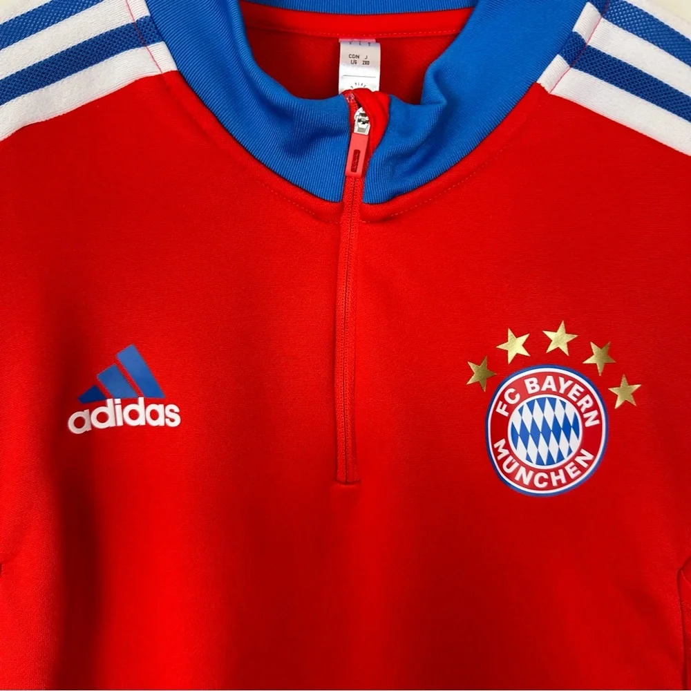 Adidas Bayern Munich 1/4 Zip Top Long Sleeve 2022-23 - Picture 3 of 8